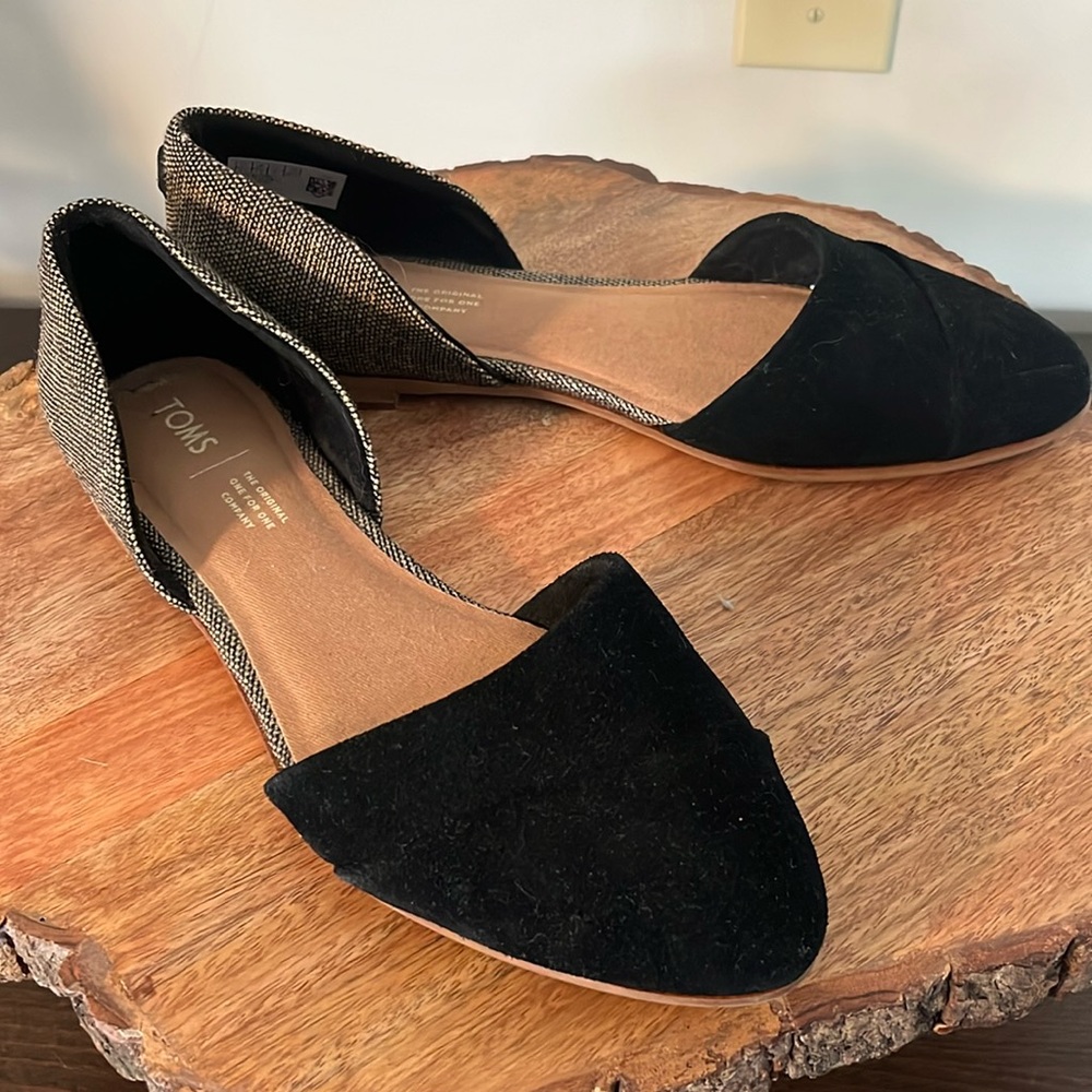 TOM’S Jutti d’Orsay Flats - Black